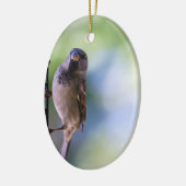 Sparrow Moment for Me Keramisch Ornament (Links)