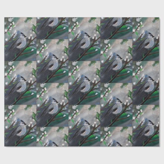 Sparrow on the Tree Painting Cadeaupapier (Vlak)