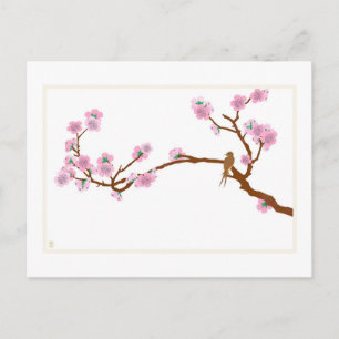 Sparrow on Tree - Briefkaart