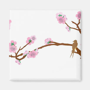 Sparrow on Tree - Magnet Magneet