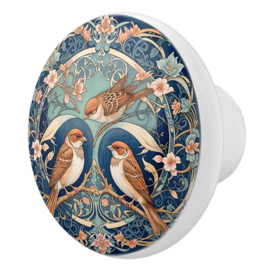 Sparrow Serenade enchantée en céramique bouton Tir (Droite)