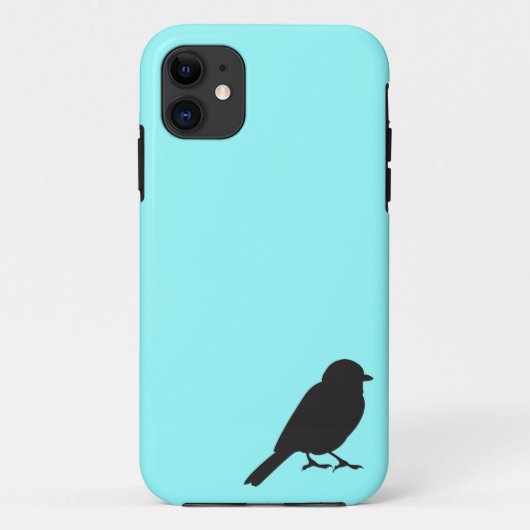 Sparrow silhouette chic blue swallow-vogel Case-Mate iPhone case (Achterkant)