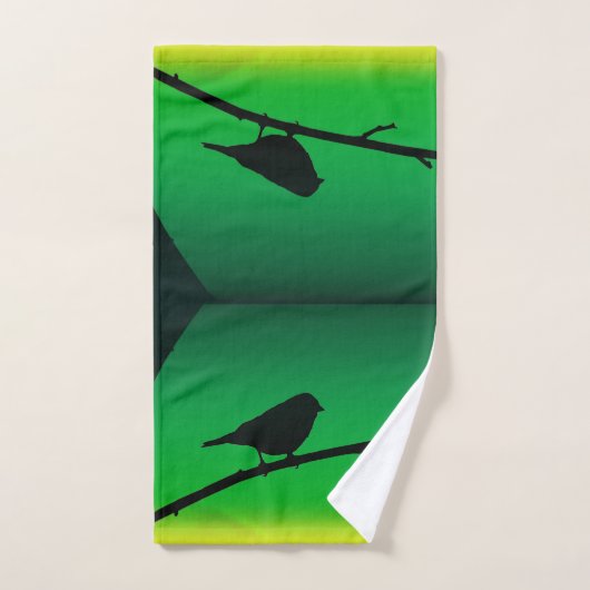 Sparrow Silhouette op Limonene Bad Handdoek (Handdoek)