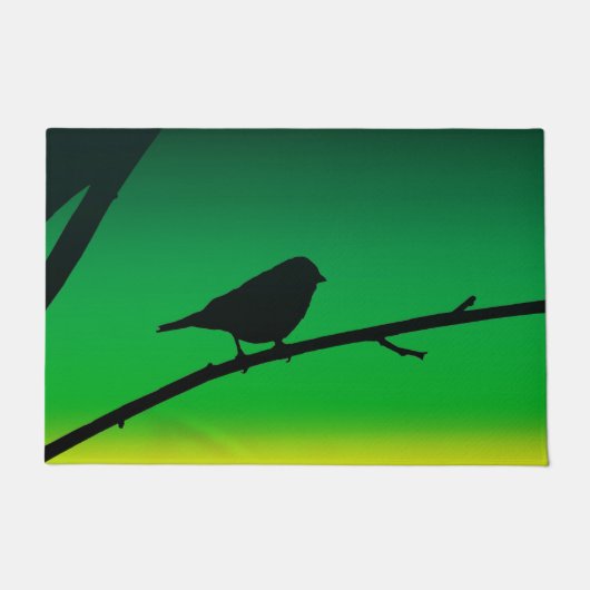Sparrow Silhouette op Limonene Deurmat (Voorkant)