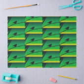 Sparrow Silhouette op Limonene Tissuepapier (Craft)