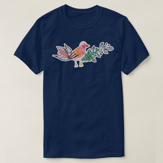 Sparrow Tree Branven Bird Leaf Pigeon Bugagha T-shirt (Design voorkant)