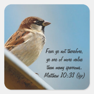 Sparrow Vierkante Sticker