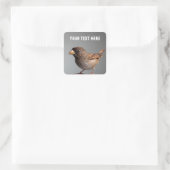 Sparrow Vierkante Sticker (Tas)