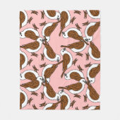 Sparrow vogel print patroon ontwerp fleece deken (Voorkant)