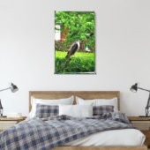 Sparrowhawa in mijn tuin canvas afdruk (Insitu (Slaapkamer))