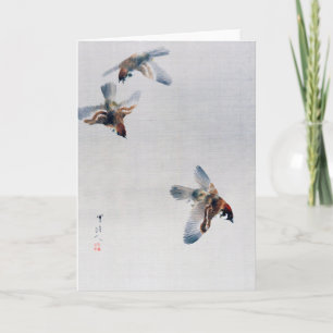 Sparrows Flying, Watanabe Seitei Kaart