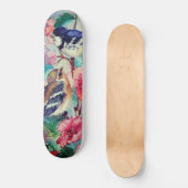 Sparrows Skateboard Spring - Aquarelle Peinture (Recto)