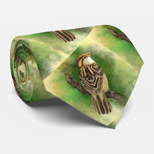 Sparrows Stropdas - groen (Opgerold)