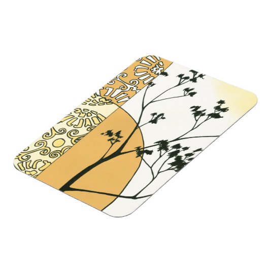 Sparse Tree Silhouette door Megan Meagher Magneet (Linkerzijde)