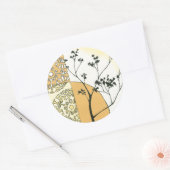 Sparse Tree Silhouette door Megan Meagher Ronde Sticker (Envelop)