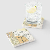 Sparse Tree Silhouette door Megan Meagher Stenen Onderzetter (Zijkant)