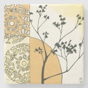 Sparse Tree Silhouette door Megan Meagher Stenen Onderzetter