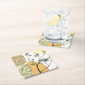 Sparse Tree Silhouette door Megan Meagher Vierkante Kartonnen Onderzetter (Insitu)