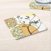 Sparse Tree Silhouette door Megan Meagher Vierkante Kartonnen Onderzetter (Schuin)