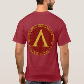 Sparta Maroon & Gold Lambda Seal Shirt (Achterkant)