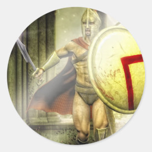 spartaanindringer ronde sticker