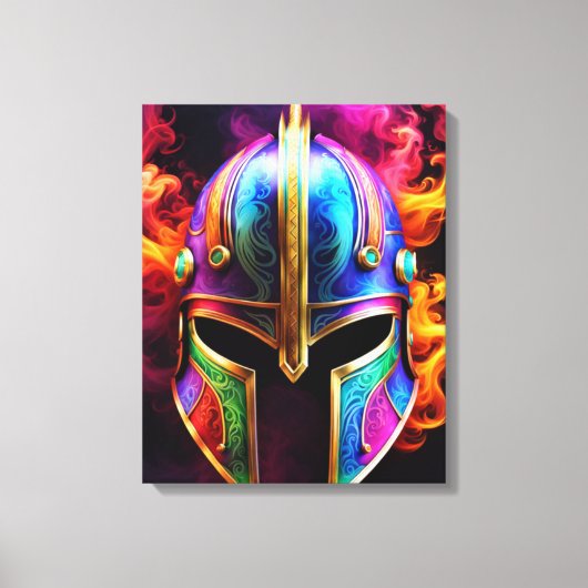 Spartaanse helm canvas Print (Voorkant)