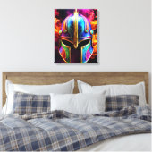 Spartaanse helm canvas Print (Insitu (Slaapkamer))