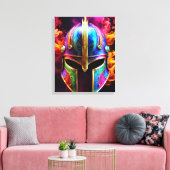 Spartaanse helm canvas Print (Insitu (Woonkamer))