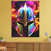 Spartaanse helm canvas Print (Insitu (Woonkamer))