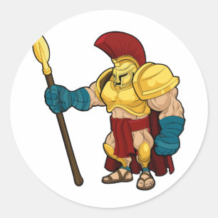 Spartaanse of Trojaanse Gladiator Ronde Sticker