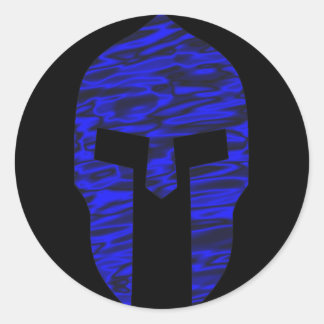 Spartan Blue Ronde Sticker