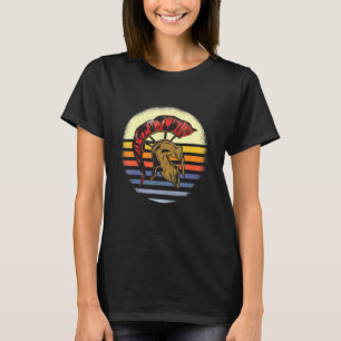 Spartan Gladiator Warrior Sparta Helmet Retro Suns T-shirt