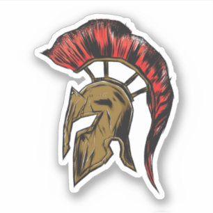 Spartan Helmet Illustratie Sticker