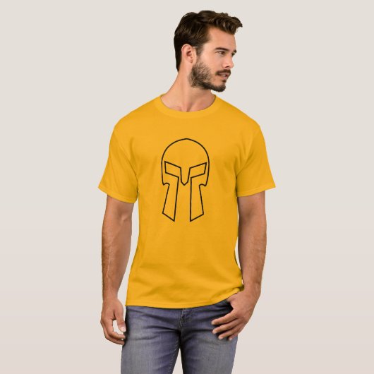 Spartan Helmet - Mannen Basic T-Shirt (Voorkant volledig)