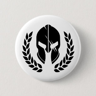 Spartan helmet ronde button 5,7 cm