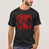 Spartan krijger helm gladiator training grieks sym t-shirt (Voorkant)