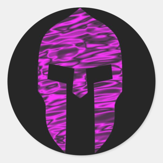 Spartan Pink Ronde Sticker (Voorkant)
