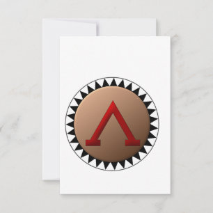Spartan Shield Invitations Kaart