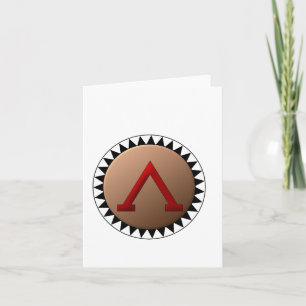 Spartan Shield Note Cards Kaart