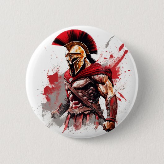 Spartan Spirit: Onbevreesde krijger Button (Voorkant)