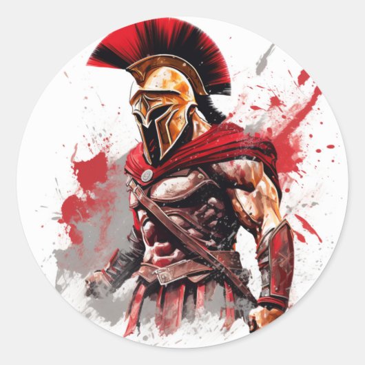 Spartan Spirit: Onbevreesde krijger Sticker (Voorkant)