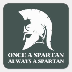 Spartan sterk zodra een Spartan altijd een Spartan Vierkante Sticker