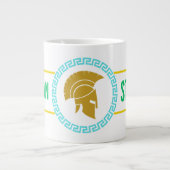 Spartan sterke T-Shirt Coffee-Mok Extra Grote Beker (Voorkant)