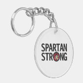 Spartan Strong. Aangepaste acrylSleutelhanger Sleutelhanger (Voorkant Links)