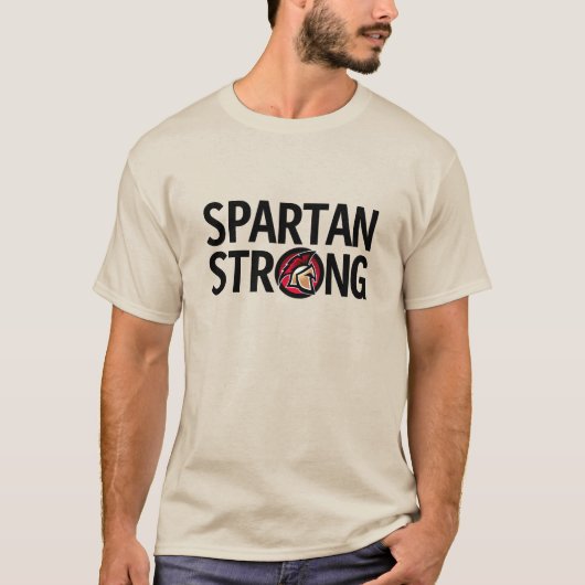 Spartan Strong. Gepersonaliseerde T-Shirt (Voorkant)