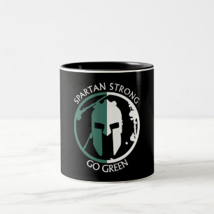 Spartan Strong Go Green spartankrijger Tweekleurige Koffiemok
