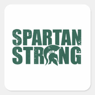 Spartan Strong, trainingscursus gym Vierkante Sticker