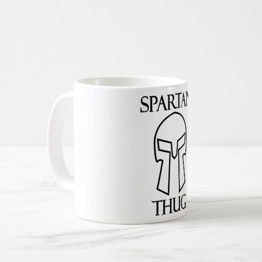 Spartan Thug - Mug classique blanc 11 oz (Devant gauche)