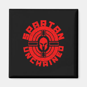Spartan Unchained Bodybuilding Warrior Race Gym Magneet