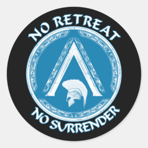 Spartan Warrior en Lambda Symbol Sticker